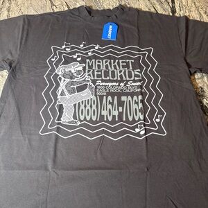 Market studios Market records grey tee shirt